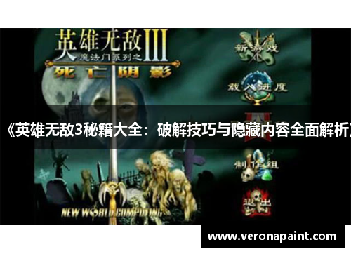 《英雄无敌3秘籍大全：破解技巧与隐藏内容全面解析》